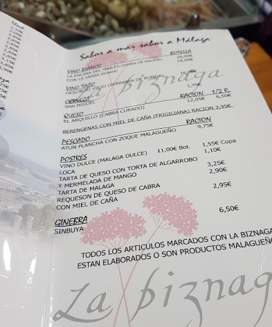 Restaurante en Málaga Taberna la Biznaga
